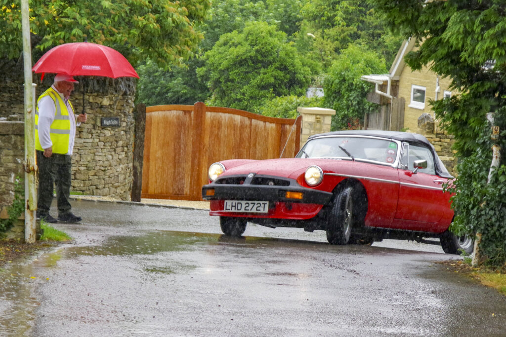 Arriving in the rain